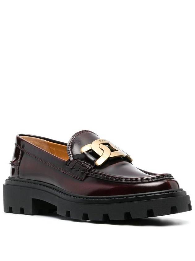 Women's Kate Metal Chain Leather Loafer Brown - TOD'S - BALAAN 4