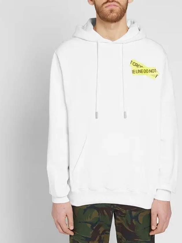 OMBB029S180030240160 Fire Taping Hooded Sweatshirt - OFF WHITE - BALAAN 4