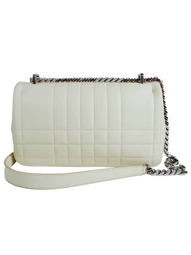 Lola Quilted Leather Shoulder Bag White - BURBERRY - BALAAN 3