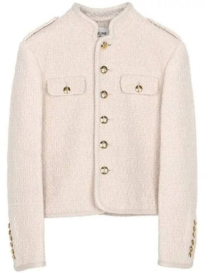 Allure Bouclette Jacket Natte Sable Blanc - CELINE - BALAAN 2