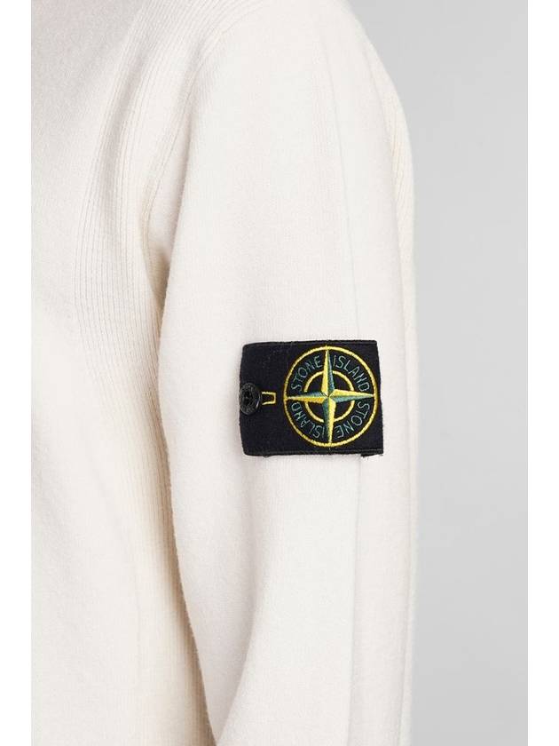 Compass Badge Crewneck Virgin Wool Knit Top Plaster - STONE ISLAND - BALAAN 6