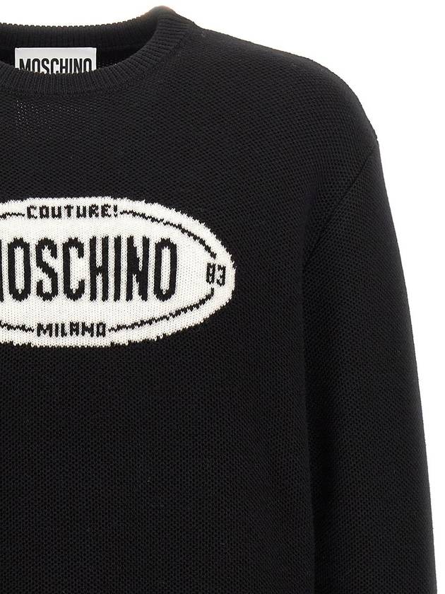 Logo Intarsia Virgin Wool Sweater A09017000 - MOSCHINO - BALAAN 4