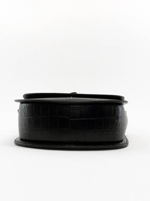 Geneve Quilted Crocodile Shoulder Bag Black - A.P.C. - BALAAN 7