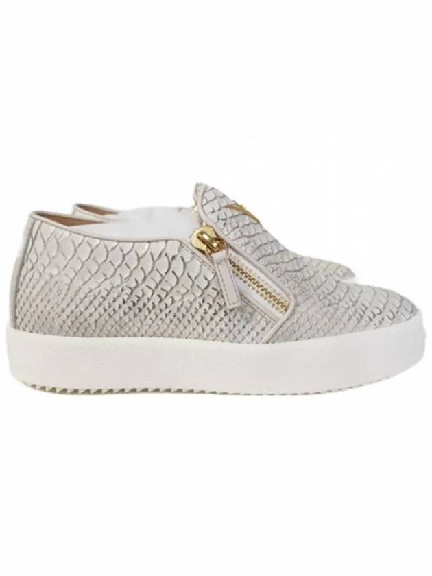 RS7006 006 snakeskin zipper sneakers milk - GIUSEPPE ZANOTTI - BALAAN 1