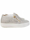 RS7006 006 snakeskin zipper sneakers milk Giuseppe Zanotti - GIUSEPPE ZANOTTI - BALAAN 1