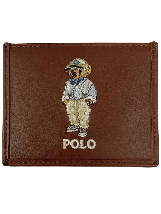 Logo embroidered leather card holder 405952097001 - POLO RALPH LAUREN - BALAAN 3