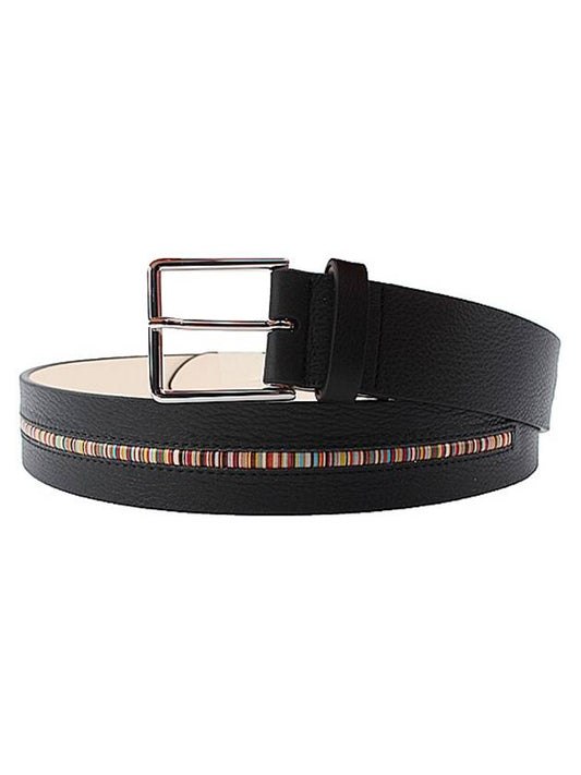 Men s Striped Leather Belt Black - PAUL SMITH - BALAAN 1