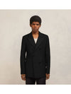 Double Breasted Smoking Jacket Black - AMI - BALAAN 6