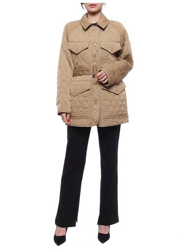 Women's Kemble Diamond Quilted Jacket Beige - BURBERRY - BALAAN 4