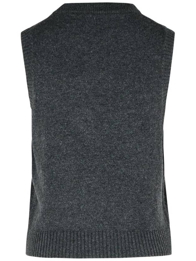 Graphic Cat Vest Grey - GANNI - BALAAN 4