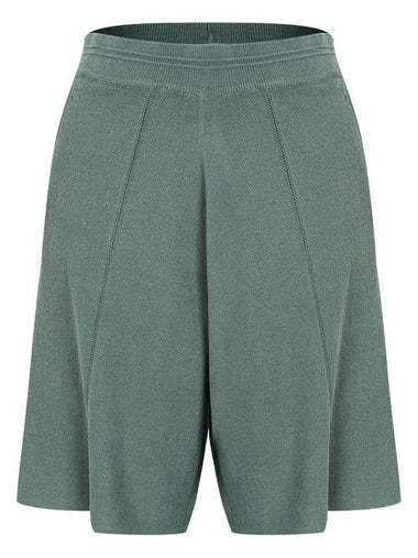 Banding Knit Shorts Slate Green - CALLAITE - BALAAN 1