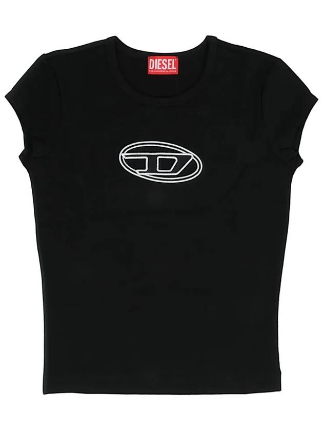 T Angie Peekaboo Logo Short Sleeve T-Shirt Black - DIESEL - BALAAN 2