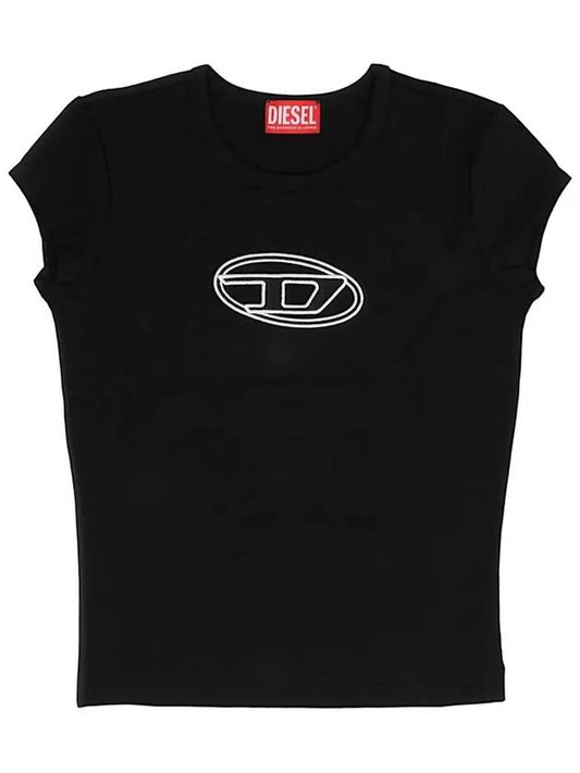 T Angie Peekaboo Logo Short Sleeve T-Shirt Black - DIESEL - BALAAN 2