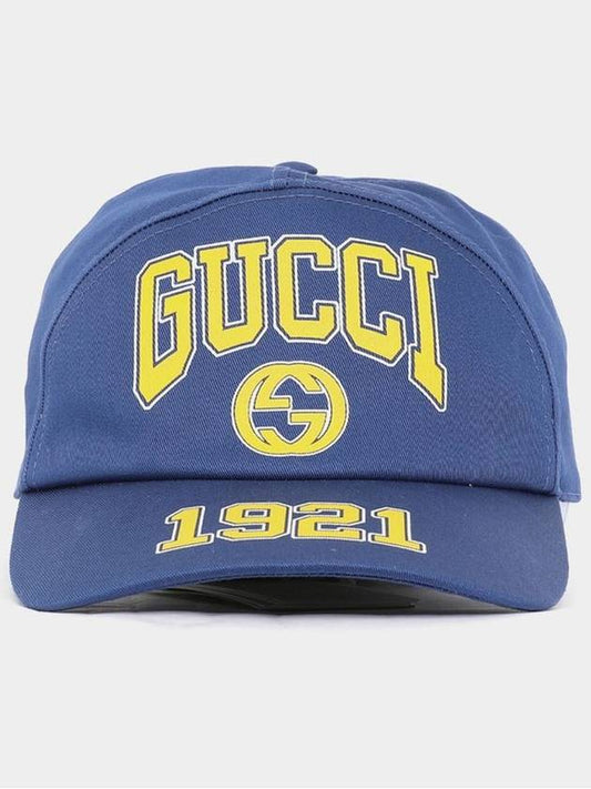 Interlocking G 1921 Base Ball Cap Blue - GUCCI - BALAAN 2