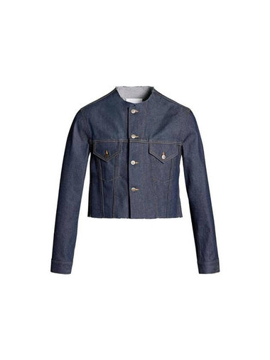 collarless denim jacket navy - MAISON MARGIELA - BALAAN 1