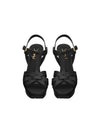 Tribute Platform Sandals Heel Black - SAINT LAURENT - BALAAN 6