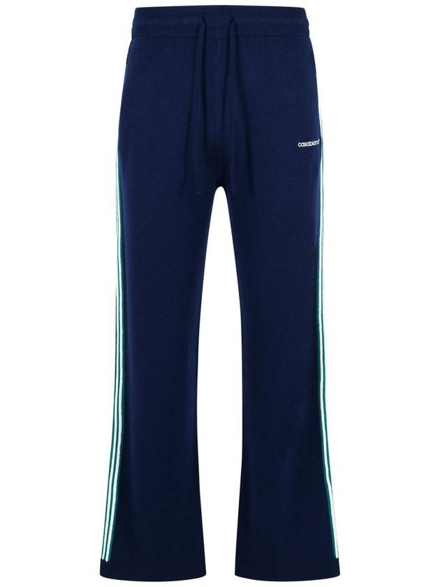 Casablanca Navy Merino Wool Joggers - CASABLANCA - BALAAN 1