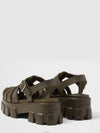 Monolith Rubber Sandals Military Green - PRADA - BALAAN 6