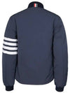 Tech Faille 4 Bar Down Varsity Bomber Jacket Navy - THOM BROWNE - BALAAN 8