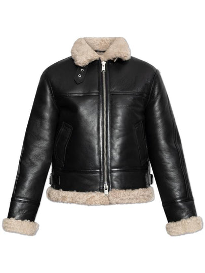 Shearling leather jacket black - ALLSAINTS - BALAAN 2