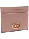 V Logo Signature Card Wallet Beige - VALENTINO - BALAAN 4