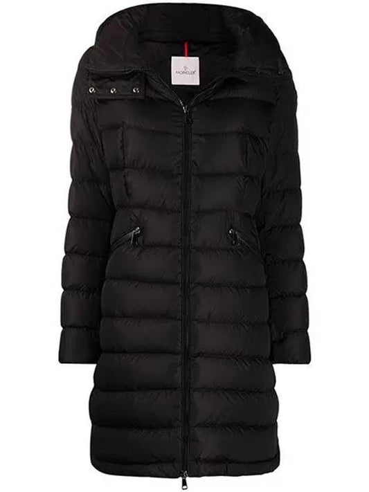 Women's Flammette Down Long Padded Jacket Black - MONCLER - BALAAN