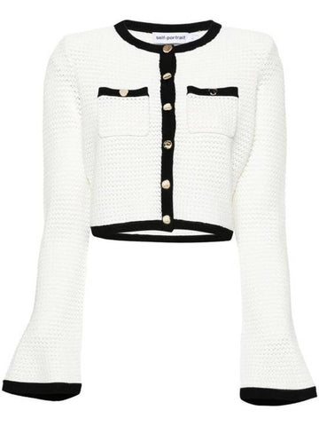 crochet cardigan white - SELF PORTRAIT - BALAAN 1