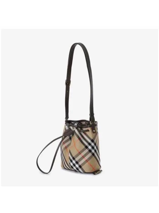 Check Bucket Bag Beige - BURBERRY - BALAAN 5