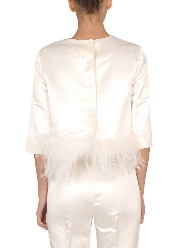 BLOUSE WITH FEATHERS - MAX MARA - BALAAN 4