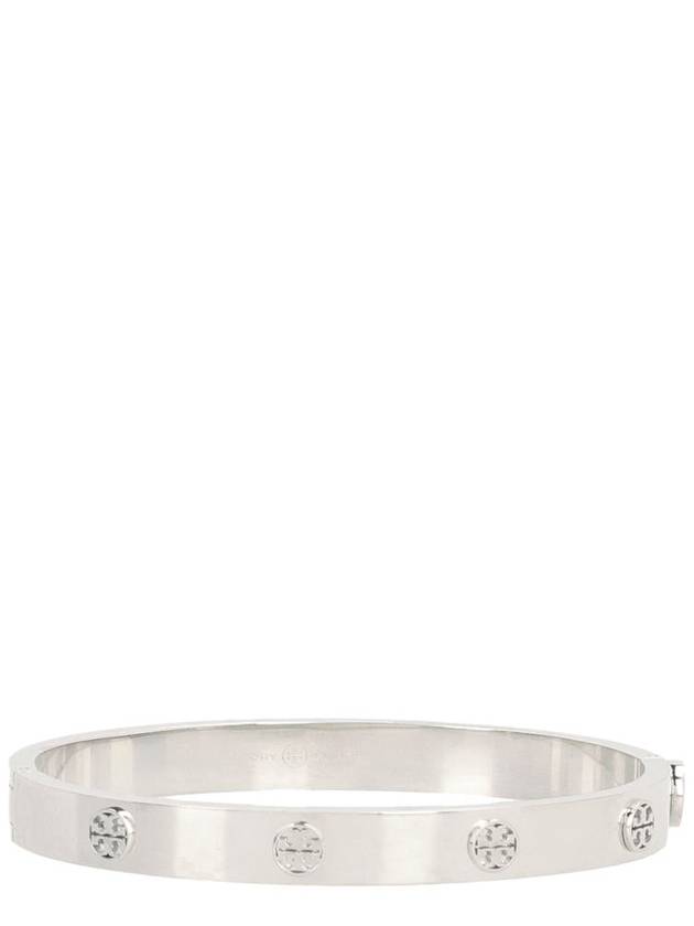 Miller Hinged Stud Bangle Bracelet Silver - TORY BURCH - BALAAN 2