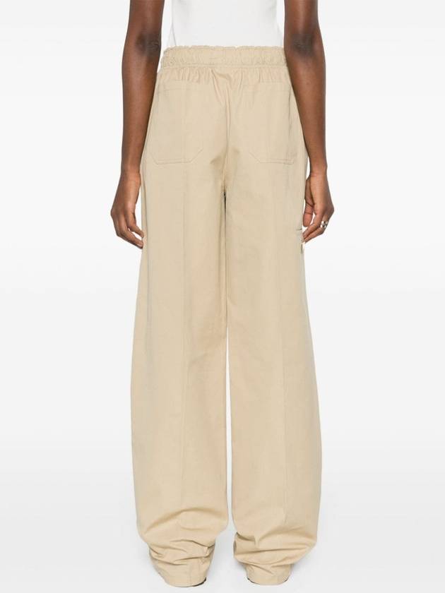 Poplin straight pants beige - PRADA - BALAAN 4