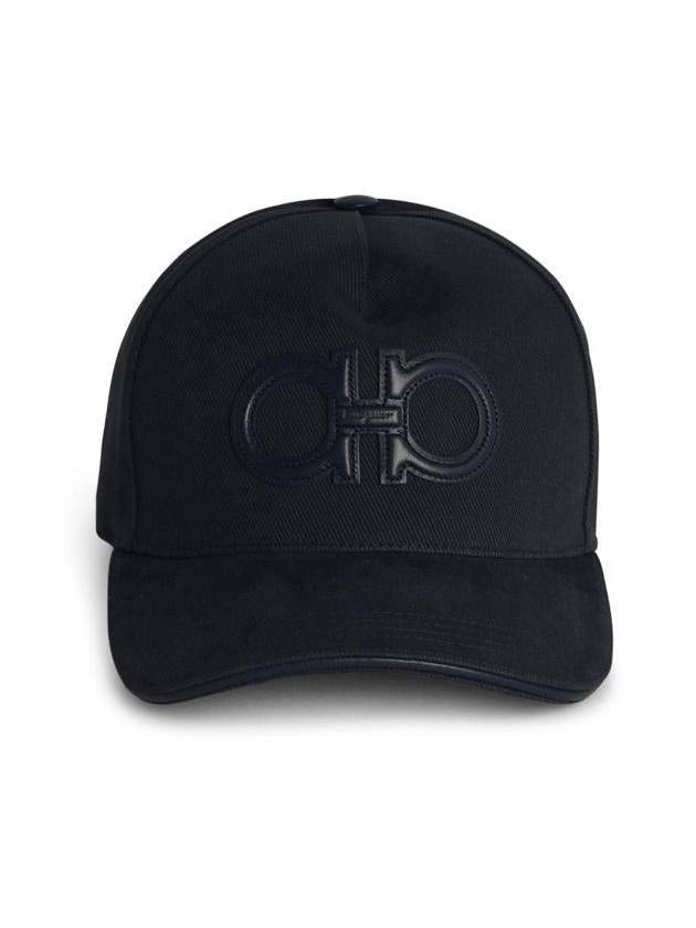 Salvatore Double Gancini Cotton Ball Cap Navy - SALVATORE FERRAGAMO - BALAAN 2