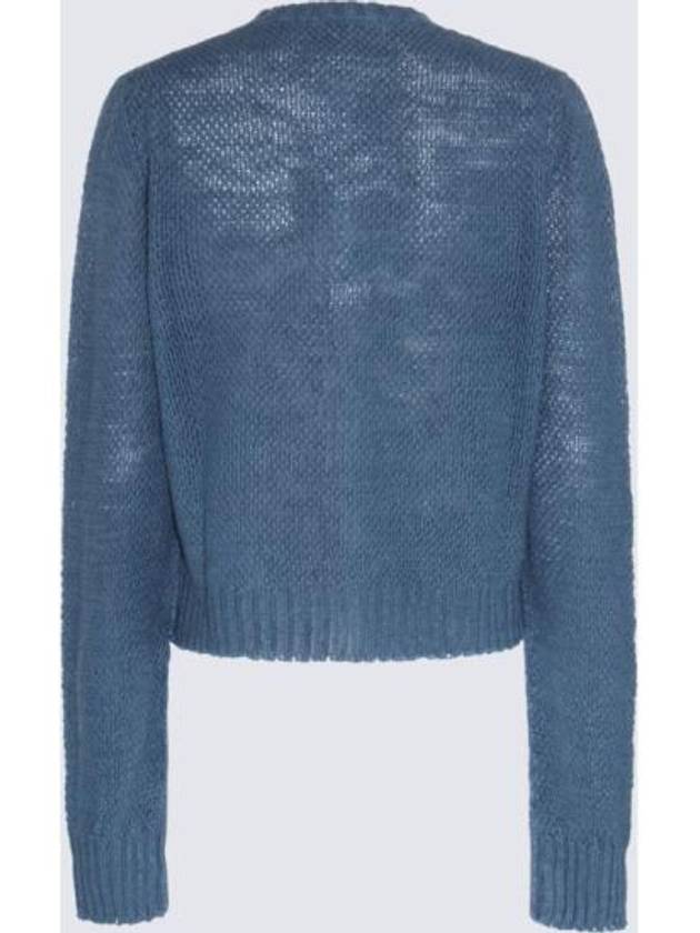 Hemp Basket Weave Knit Cardigan Blue - MAISON MARGIELA - BALAAN 7