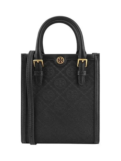 T Monogram Mini Tote Bag Black - TORY BURCH - BALAAN 2