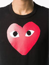 Red Heart Logo Cotton T Shirt Black AZ T112 - COMME DES GARCONS PLAY - BALAAN 6