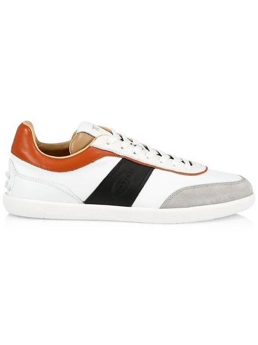 Leather Panel Low Top Sneakers White - TOD'S - BALAAN 2