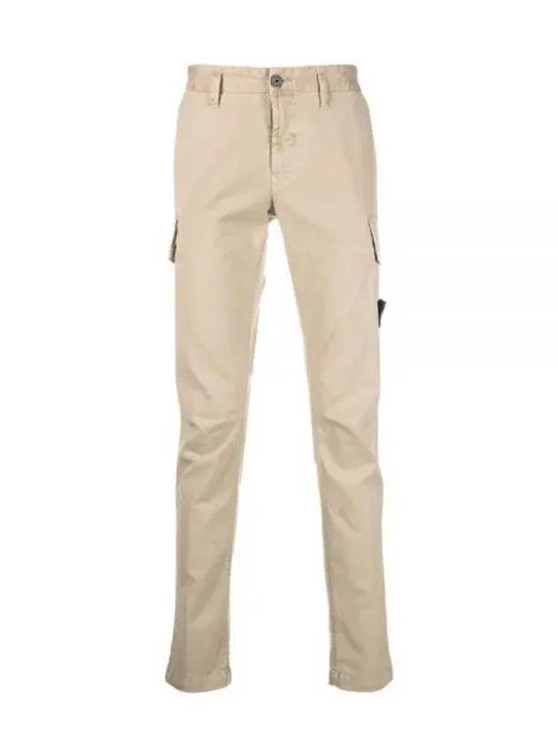 Men's Wappen Patch Cargo Straight Pants Beige - STONE ISLAND - BALAAN 2