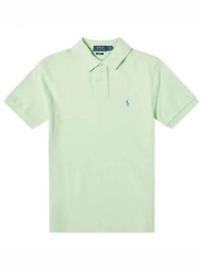 Embroidered Pony Logo Blue Polo Shirt Green - POLO RALPH LAUREN - BALAAN 2