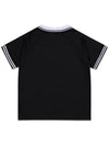 Logo V-neckline Short Sleeve T-Shirt Black MMCSS24ST2BK - MACKY - BALAAN 3