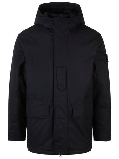 Ghost Piece Nylon Hooded Jacket Black - STONE ISLAND - BALAAN 1