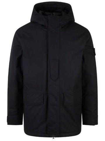 Ghost Piece Nylon Hooded Jacket Black - STONE ISLAND - BALAAN 1