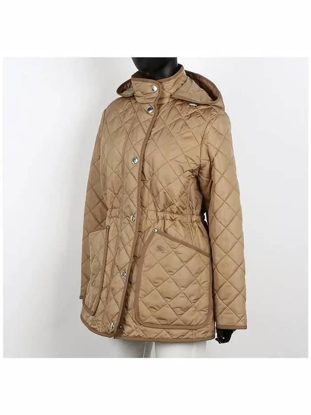 Diamond Quilted Nylon Jacket Archive Beige - BURBERRY - BALAAN 3