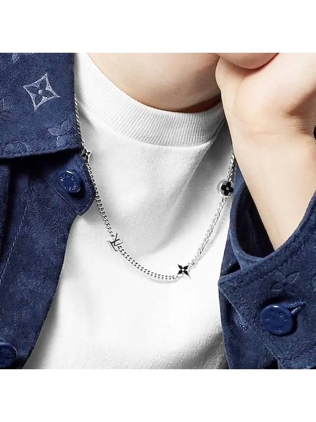 LV Spike Charms Necklace Silver - LOUIS VUITTON - BALAAN 5