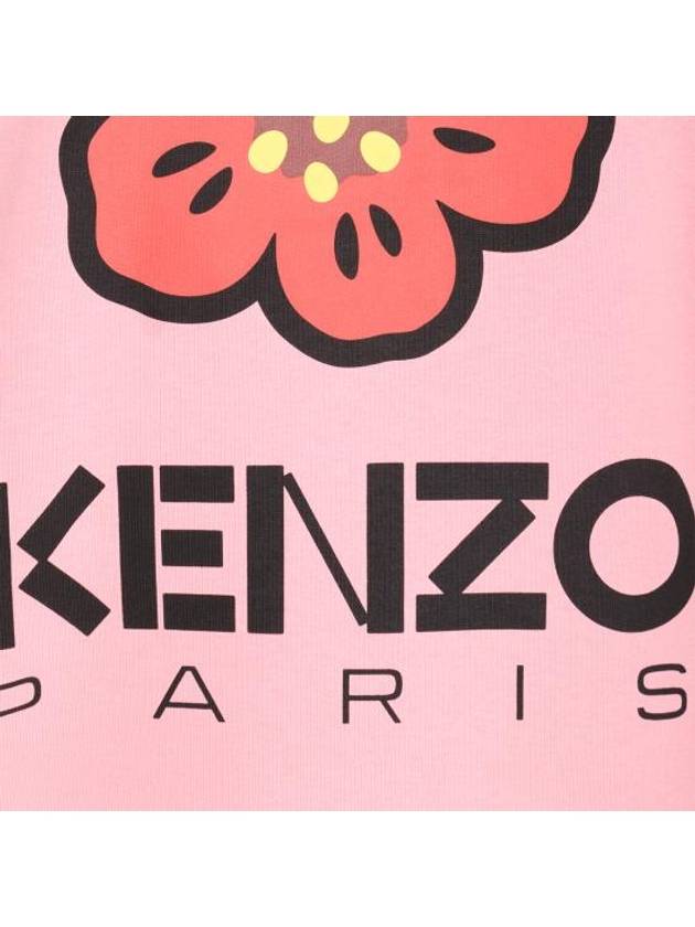 Boke Flower Logo Cotton Sweatshirt Pink - KENZO - BALAAN 6