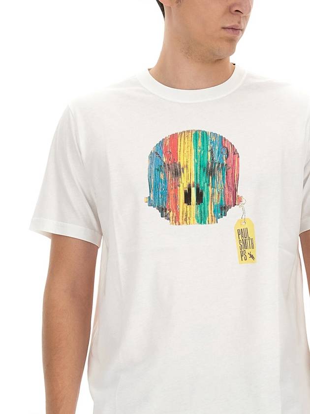 23 fw Wooden Skull Print T-Shirt M2R 011R LP405901 B0040460177 - PAUL SMITH - BALAAN 5