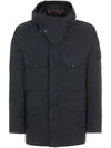 Men's Wappen Patch Ghost Piece Zip-up Jacket Black - STONE ISLAND - BALAAN 2