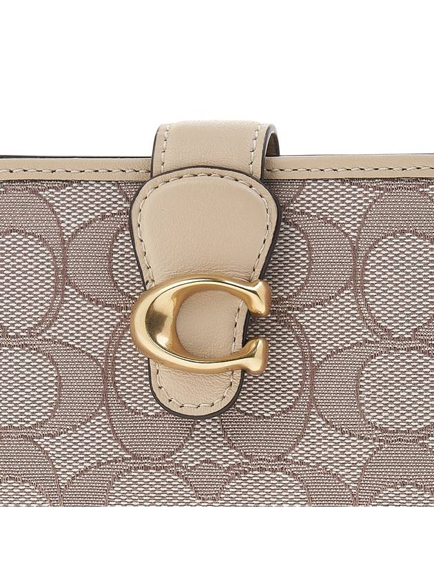 Women's Tabby Signature Jacquard Medium Wallet Stone Ivory - COACH - BALAAN 7