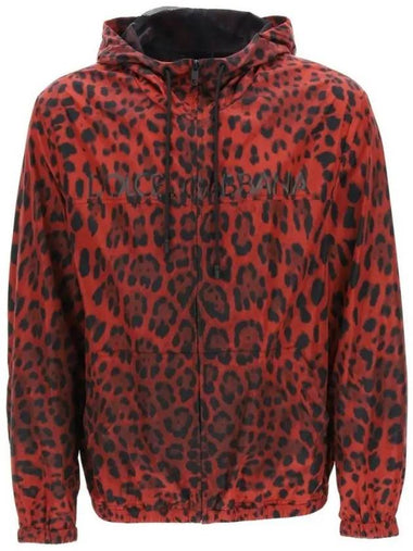 animal print hooded zip-up red - DOLCE&GABBANA - BALAAN 1