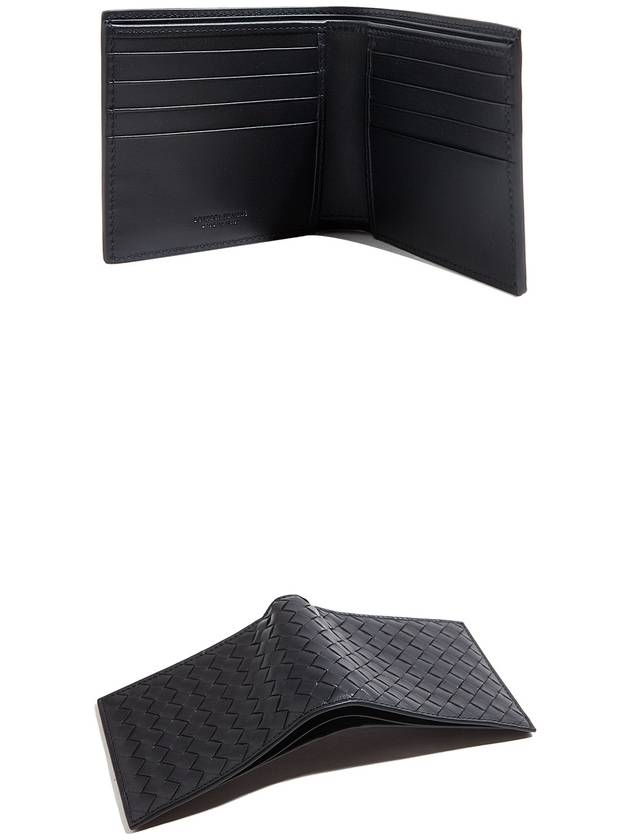 Intrecciato Weaving Half Wallet Black - BOTTEGA VENETA - BALAAN 5