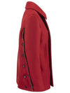 Breasted Wool Double Coat Red - MARNI - BALAAN 4